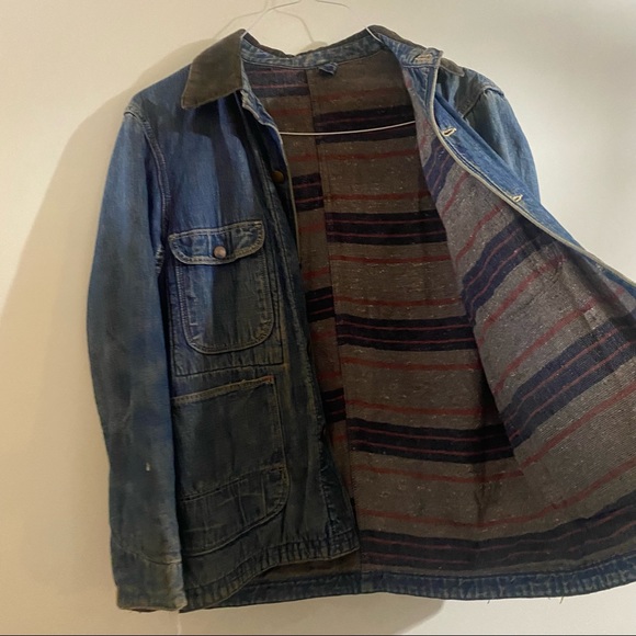 Vintage BLUE BELL 60’s Denim Fleece Jacket - Picture 5 of 9